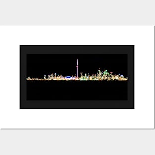 Toronto Skyline At Night From Centre Island Posters and Art